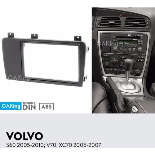 Car Fascia Radio Panel for VOLVO S60 2005-2010; V70 , XC70 2005-2007 Dash Kit Install Mount Facia Plate Bezel Adapter Console