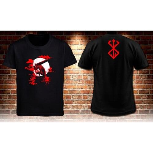 Berserk Anime Art Guts Gatsu Logo Japan Manga Grey New 2019 MenS Casual Letter Printed Top Quality Printed Shirts