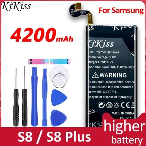 Free tool KiKiss Battery For Samsung Galaxy S8 / S8 Plus S8+ Mobile Phone Battery EB-BG950ABE /EB-BG955ABE SM G950 G955 SM-G9508