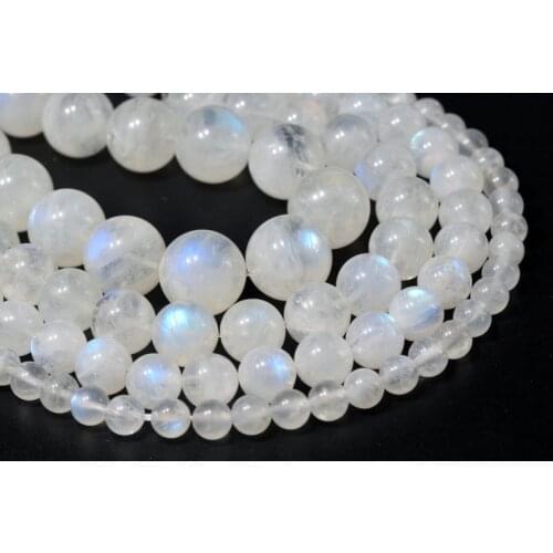 Genuine Blue Flash Moonstone Beads,Grade AA Moon stone Bead Round Shape 4mm 5mm 6mm 7mm 8mm 9mm 10mm.1 of 15"strand