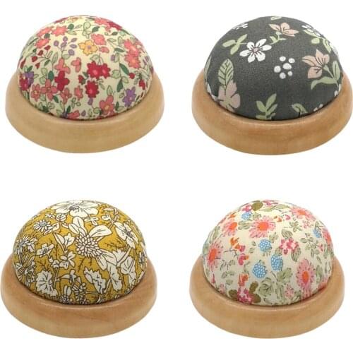 Wood Base Pincushion Needlework Stitching Embroidery Sewing Supplies