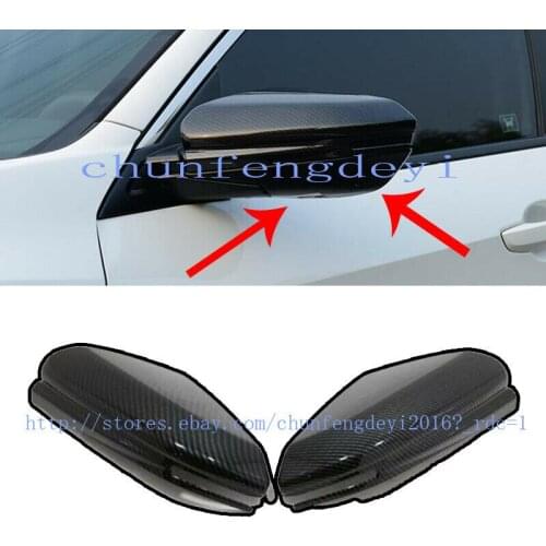 For Honda Civic 2016-2018 Carbon Fiber Side Mirror Rear View Trim Covers Cap 2pcs