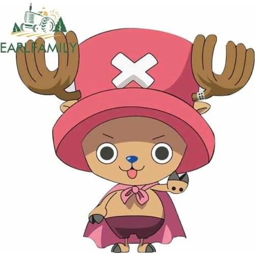 EARLFAMILY 13cm x 12.2cm Choba Anime Car Sticker Decal Glue Stickers Cartoon Oem Door Protector JDM Polyethylene