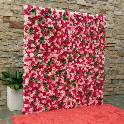 Artificial Flowers Plants Backdrop With Green Leaves DIY Home Decorations Wedding Birthday Party Shop WindowFlowers Wall Panels