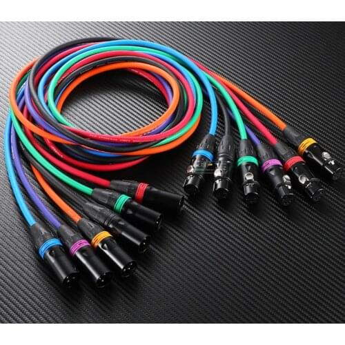 1Pcs Cannon cable male to female pure copper microphone XLR balanced audio extension cable professional live broadcast HIFI