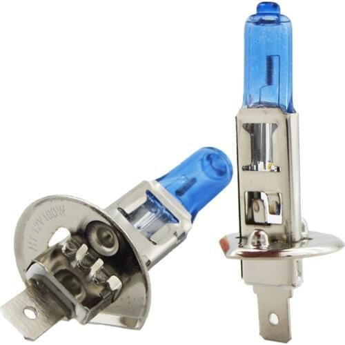 2pcs Mini Size H1 100W Halogen Light Bright White Car Headlight Bulbs Bulb Car Fog Light Lamp 12V 6000K