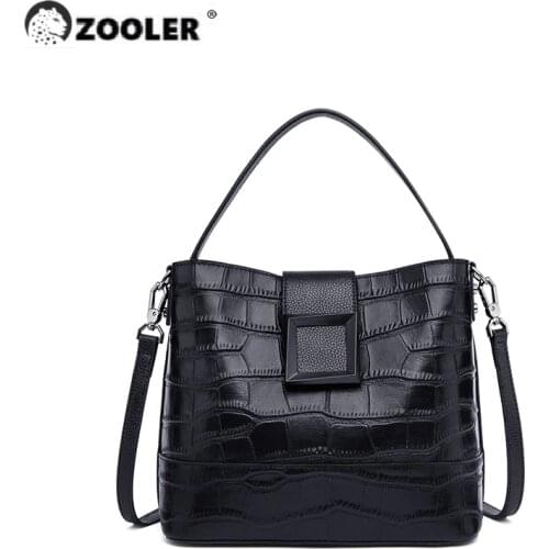 Lucky Red Handbag Cow ZOOLER Exclusively Genuine Leather Womens Shoulder Bags Soft Handbag Ladies Bag Button Fashion Red#lt382