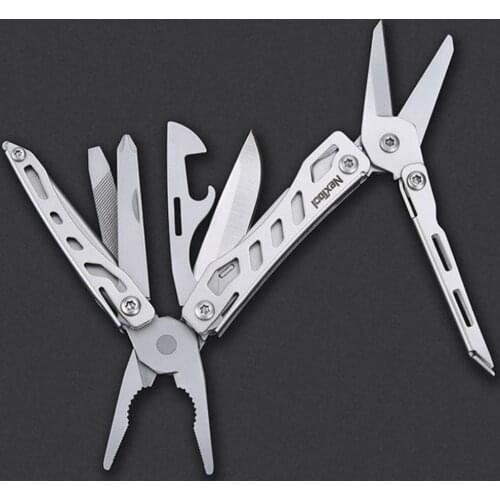 Mini 10 IN 1 Multitool Plier Cable Wire Cutter Multifunctional Tools Outdoor Camping Folding Knife Screwdriver Bottle Opener