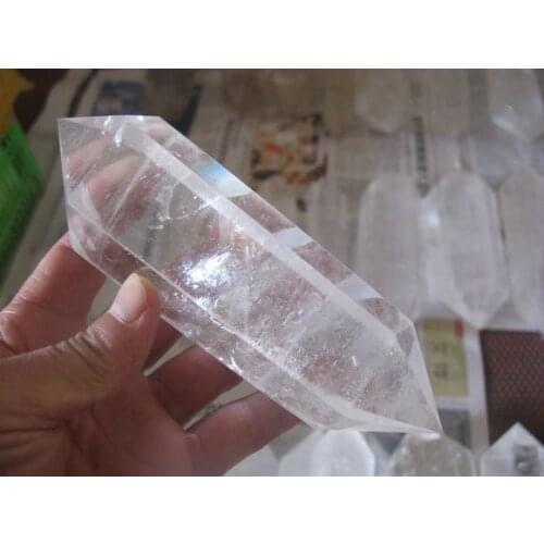 360g NATURAL CLEAR QUARTZ CRYSTAL DT WAND POINT HEALING