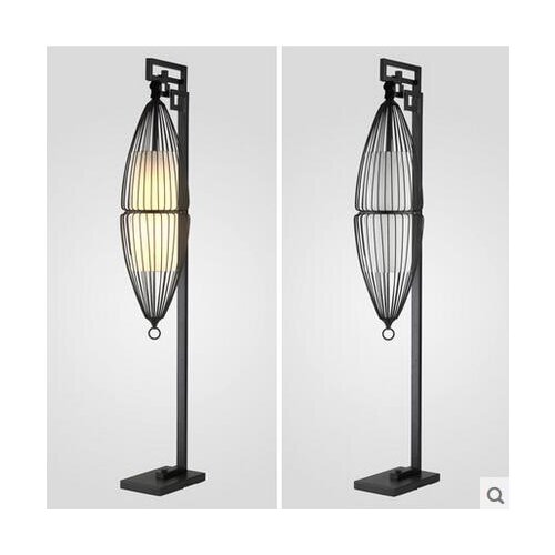 New Chinese style wrought iron floor lamp modern creative birdcage living room bedroom study hotel club floor lamp ZA889