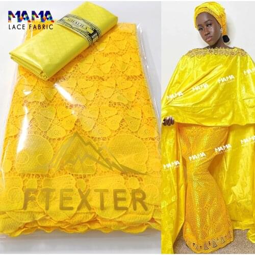 New Style!!! 2.5+ 2.5 Yards 2021 African Lace High Quality Swiss Voile Lace With Bazin Riche Original Brocade For Wedding Dress