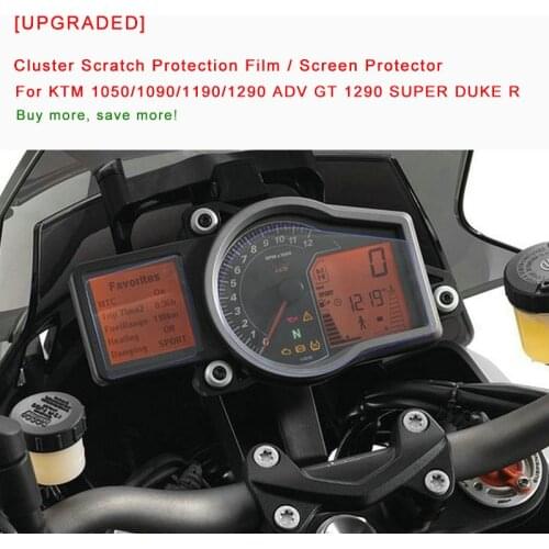 [UPGRADED] For KTM 1050 1090 1190 1290 ADV GT 1290 SUPER DUKE R Cluster Scratch Protection Film Screen Protector Blue Light New