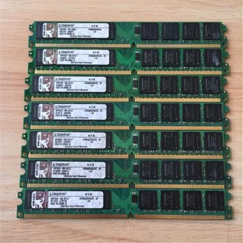 Kingston used memoria DDR2 RAM 2GB 800MHz PC2-6400 Used KVR8002N6/2GB rams 1.8V for desktop memory 2gb 1pcs