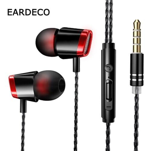EARDECO Mobile Wired Headphones Original In Ear Headphone With Mic 3.5mm Bass Phone Earphone Earbuds Sport Headset For Phone
