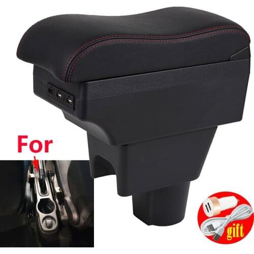 For Renault Dacia Duster Armrest Car For Nissan Terrano Armrest box Center Storage box car accessories Interior with USB LED