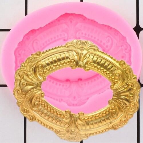 Frame Silicone Mold Cupcake Topper Fondant Cake Decorating Tools Chocolate Gumpaste Moulds Candy Mould Polymer Clay Molds