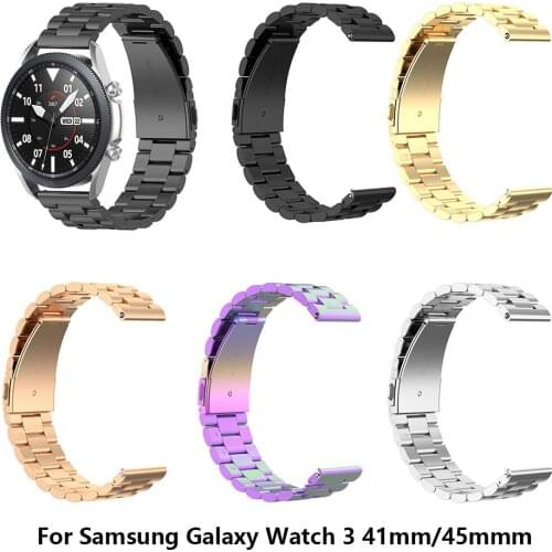Compatible with Samsung Galaxy Watch 3 41mm 45mm Straps, Stainless Steel Bands for Samsung Galaxy Watch 3 Smart Watch