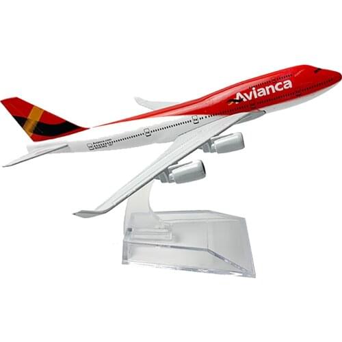1/400 Scale Alloy Aircraft Boeing 747 Colombia Avianca Airlines 16cm Plane B747 Model Toys Decoration Children Gift Collection