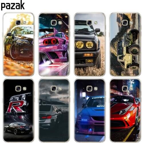 Silicone case for Samsung Galaxy A6 A8 2018 A3 A310 A5 A510 A7 2016 2017 cover for samsung A7 2018 case coque Cool car design