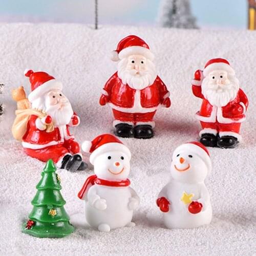 Snowman Santa Claus Christmas Tree Micro landscape Ornaments Garden Decor Navidad Xmas New Year Christmas Decoration Supplies