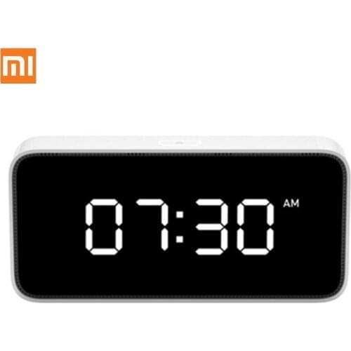 Xiaomi Xiaoai Smart Alarm Clock AI Voice Broadcast Clock ABS Desktop Clock Automatic Time Calibration Smart XiaoMi Home App