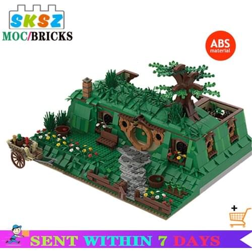 2370Pcs Magic Movie Elf Dwarf Bilbo Residential The Tree House Where The Dwarves Live Building Blocks Kids Aldult Moc Toys Gift
