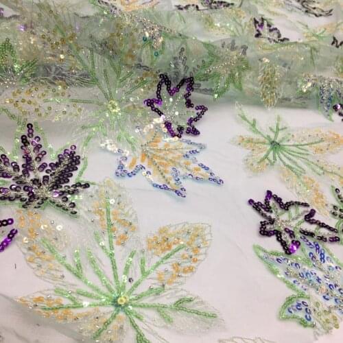 Embroidery french Lace Fabric 14JRB-21030301 with Beads Speical African Sequins for Bridal Dress