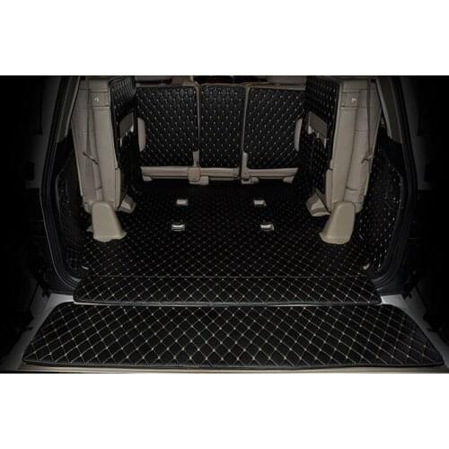 High quality! Full set trunk mats for Toyota Land Cruiser 200 7seats 2018-2007 durable cargo liner boot carpets,Free shipping