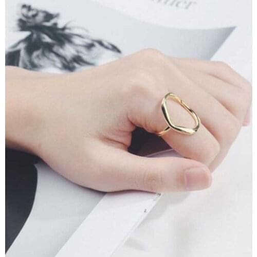 Ladies Large Gold Statement Dome Ring Large Opening Wide Narrow Ring Chunky Dome Wide Ring Jewelry New Arrival кольца Halloween