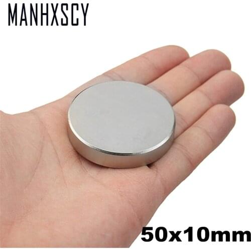1pcs Neodymium N35 Dia 50mm X 10mm Strong Magnets Tiny Disc NdFeB Rare Earth For Crafts Models Fridge Sticking magnet 50x10mm