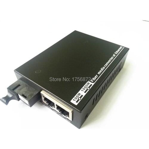 2pcs 1 Pair 10/100M 2 RJ45 1 SC 100M Singlemode Single Fiber Optical Media Converter 25KM