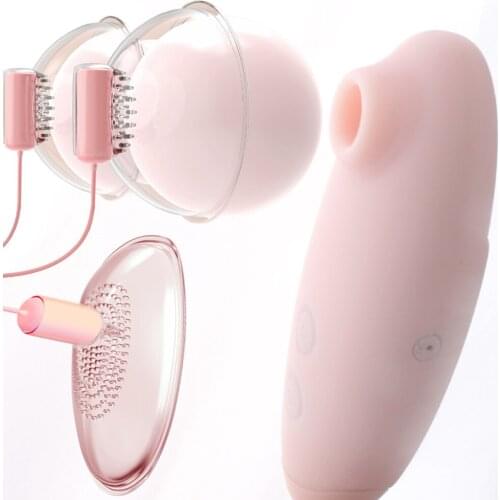 4 in 1 Vagina Pussy Pump Clitoris Stimulator Breast Massage Nipple Sucker Bullet Vibrator Sex Toys For Women