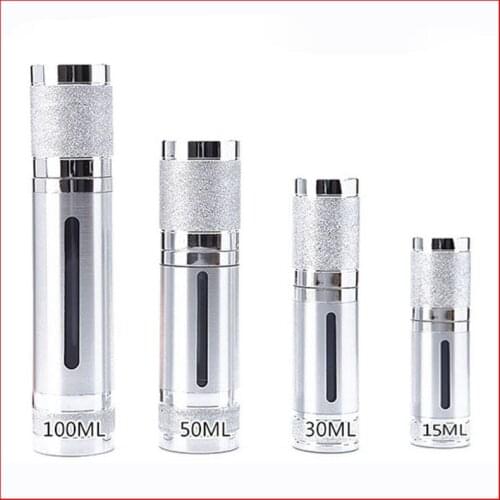15/30/50/100ml acrylic SILVER press pump lotion bottle cosmetic refillable container,Cosmetic Packaging 1000pcs/lot