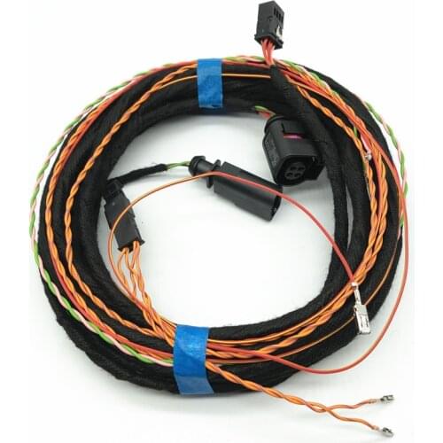 Car Rear View Flip Camera Reversing Trajectory Logo Camera Dynamic tracking RVC Cable wiring Harness For VW Golf 8 KM8