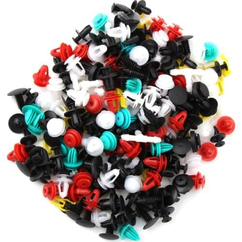 50/100pcs Car Stickers For Acura Chevrolet Cruze Aveo Peugeot 307 308 Seat Leon Mazda 3 6 Door Bumper Trunk Defender Clip Rivet