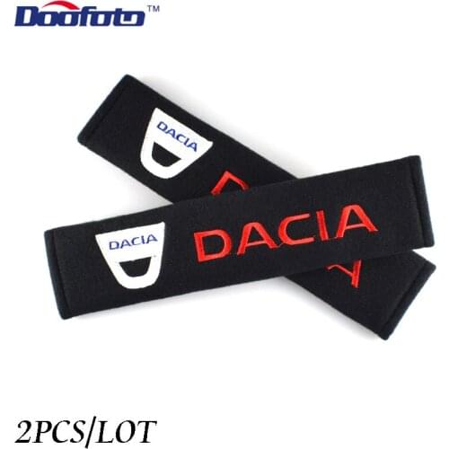 Car Styling Auto Seat belt Cover For Dacia Duster Logan Sandero Stepway 3 Lodgy Mcv 2 Dokker Amblems logo Accessories Exterior