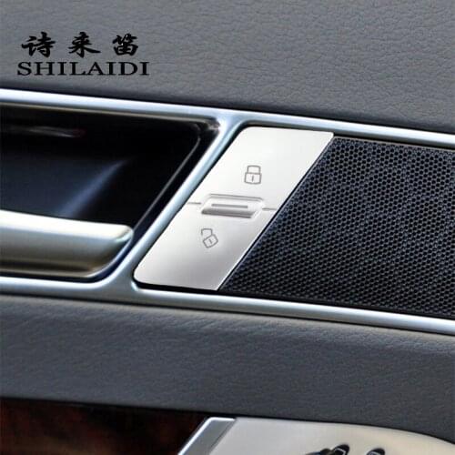 Car Styling for Audi A6 C6 S6 RS6 2009-2011 Door Lock Buttons Decoration Sequins Cover Button Stickers Interior Auto Accessories