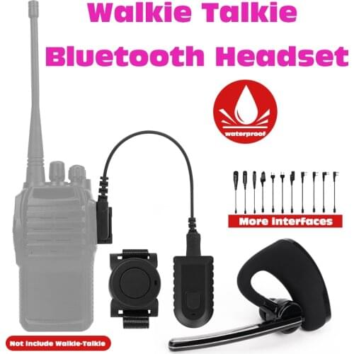 Walkie Talkie Wireless Bluetooth Headset Two Way Radio Wireless Headphone Earpiece For Baofeng 888S UV82 UV8D UV5R Kenwood TYT