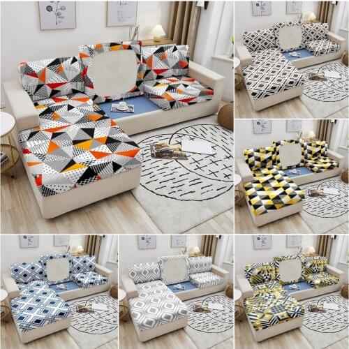 Geometric Sofa Seat Cover Elastic Stretch Slipcovers Non-slip Washable Removable Sofa Couch Cover Furniture Protector