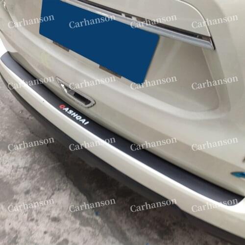For Nissan J11 Qashqai Trunk Trim Door Sill Accessories Car Rear Bumper Protector Cover Auto Sticker Styling 2016 2018 2020 2019