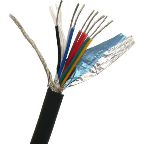 Flexible Shielded Control Wire 8 Core 0.14,0.2,0.3mm² 100m with Tin-plated Pure Oxygen Free Copper (26,24,22AWG)
