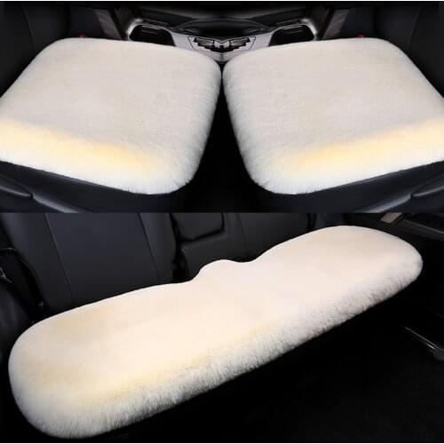Car Seat Covers set faux fur cute car interior accessories cushion styling winter new plush car pad seat covers for car