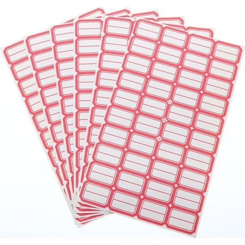 Office Label Stickers ChildrenS Hand-Written Stickers Blank Paper Labels Self-Adhesive Stickers Categories 6x40 = 240pcs
