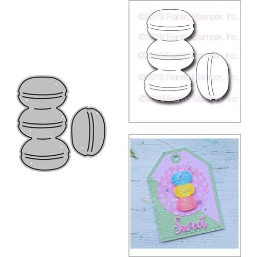 2021 New Delicious Macarons Cake Metal Cutting Dies for DIY Scrapbooking Decor and Card Making Paper Craft Embossing No Stamps