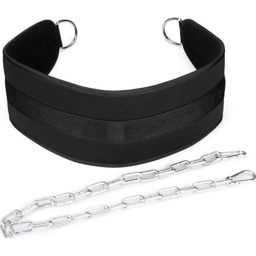 ELOS-Fitness Equipments Dip Belt Weight Lifting Gym Body Waist Strength Training Power Building Dipping Chain Pull Up