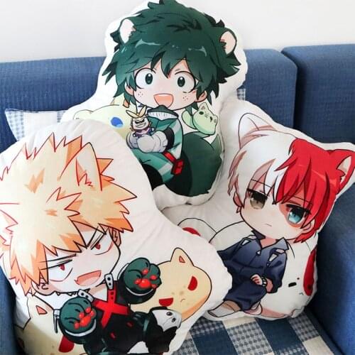 50cm My Hero Academia Anime Plush Toys Boku Yoh Asakura Katsuki Bakugo Shoto Toooroki Pillow Cartoon Stuffed Toys Girl Kids Gift