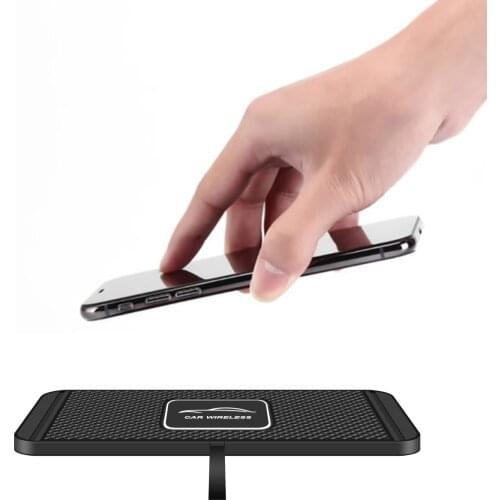 Anti-Skid Car QI Wireless Charger Pad for Mobile Phones 5W/7.5W/10W Fast Charging Mat Car Vehicle Universal Upgrade Retrofit