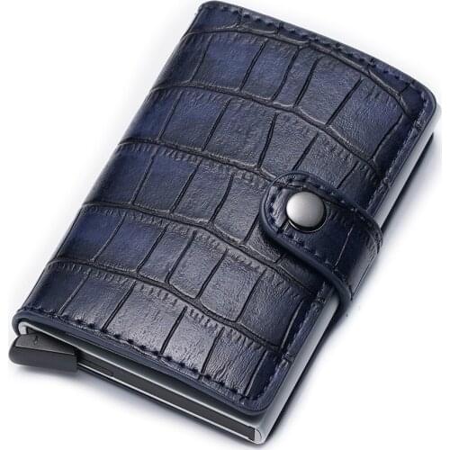 New RFID Anti-theft Card Bag Color-changing Alligator Pattern Aluminum Alloy Shielding Large-capacity Moving Card Bag