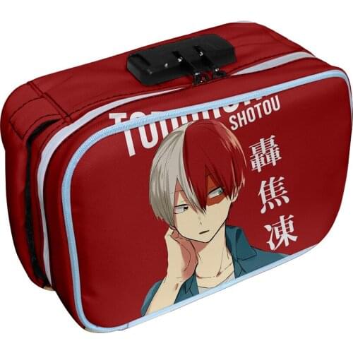My Hero Academia Todoroki Shoto 3D Merch Oxford cloth 3D printing Deodorant Tobacco Bag Storage Bag Cosmetic Bag