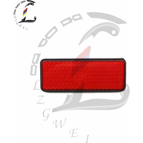 2Pcs Motorcycle Reflective Strips Red Rectangle Warning Reflector Universal 6MM Screws For Honda Kawasaki Harley